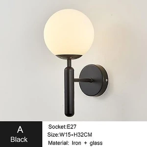 Modern LED Duvar Lambası Oturma Odası Dekorasyon Yatak Odası Başucu Banyo Dolapları Basit Tv Arka Plan Ev Duvar Aplik Kapalı (Siyah) (Yurt Dışından)