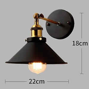LED Duvar Işık Retro Loft Endüstriyel Duvar Lambası Siyah E27 Vintage Aplikler Duvar Lambası Endüstriyel Aydınlatma Armatürü Kapalı (Yurt Dışından)
