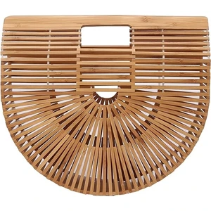 Kadın Bambu Plaj Çantası - Kahverengi (Yurt Dışından)