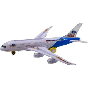 Oyuncak Uçak A380 Dev Boy Işıklı Sesli 45 cm