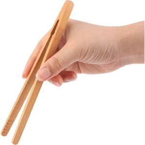 Three Beans Three Beans 1 Adet / Grup Bambu Gıda Maşa Mutfak Eşyaları Büfe Pişirme Araçları Anti-Isı Ekmek Klip Pasta Kelepçe Barbekü Mutfak Maşa | Maşa (Yurt Dışından)