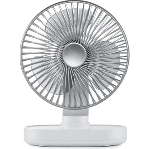 D77 Masaüstü Otomatik Sarılma Hhead Fan Sessiz Taşınabilir Ev Ofis Yurt USB Fan Fildişi (Yurt Dışından)