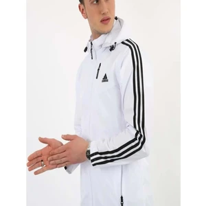 Adidas Erkek The Run Kapüşonlu Yağmurluk A 00897 - Beyaz - Xl
