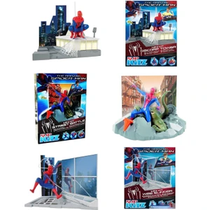 Spider-man Lisanslı-Klip Kitz Marvel Spider-Man Mini Kit 3'lü Maket Seti