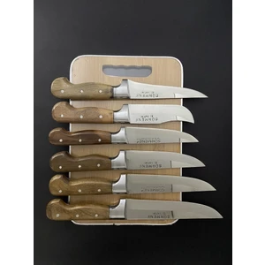 Sürmene El Yapımı 6'lı Mutfak Bıçak Seti Kesim Tahtası Hediyeli