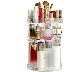 360 Derece Rotasyon Makyaj Organizatör Kutusu Kozmetik Organizatör Şeffaf Moda Spin Çok Fonksiyonu Ayrılabilir Akrilik | Makyaj Organizatörleri (Yurt Dışından)