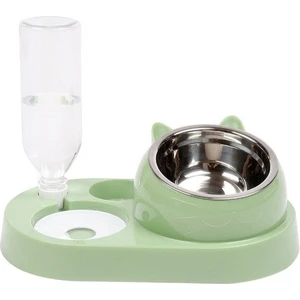 2 In 1 Kedi Köpek Kase Pet Otomatik Besleyici Gıda Konteyner Kediler Için Kaseler Su Dağıtıcısı Yavru Pet Waterer Depolama Çok Fonksiyonlu | Köpek Besleme (Yurt Dışından)