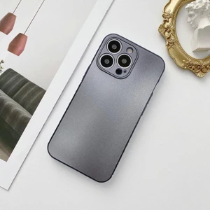 Apple iPhone 12 Pro Max Metalic Renk Kamera Korumalı Silikon Kılıf