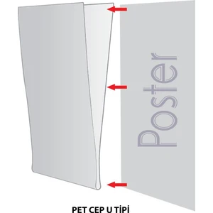 Pet Cep U Tipi Broşürlük - Menü & Belge Tutucu