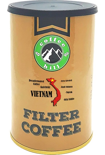 Vietnam Decaf (Kafeinsiz) 200 Gr. Teneke Kutu