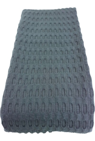 Bol Ticaret Tekstil Gri Pike Waffle Dokuma Pamuk 150 x 200 cm Tek Kişilik