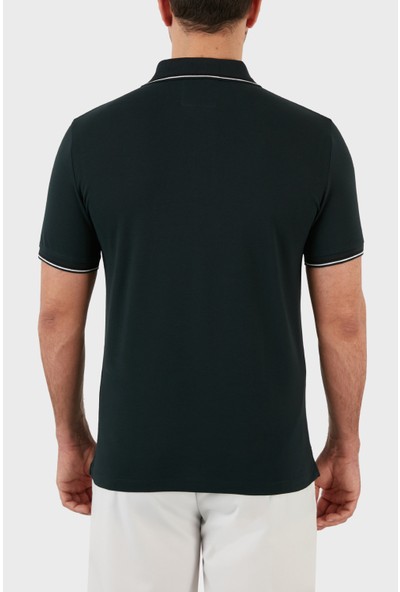 Emporio Armani Pamuklu Slim Fit Düğmeli Polo T Shirt Erkek Polo 8N1FB3 1jptz 0585