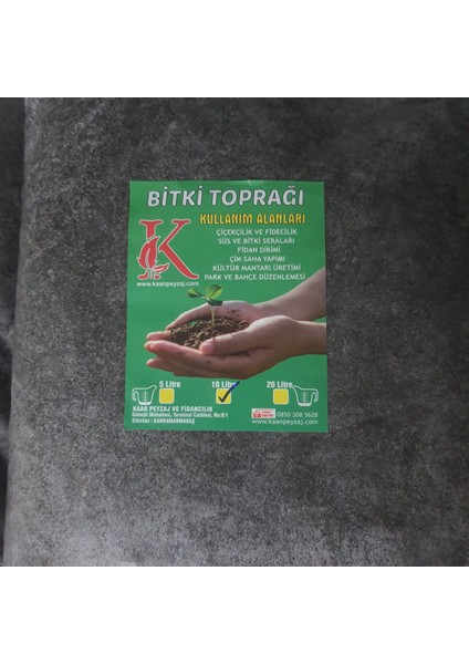 Doğal Bitki Toprağı Kaan Torf 5 Litre Kapalı Şeffaf Ambalaj