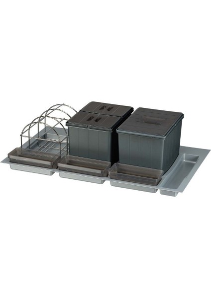 Çekmece Içi Taşıyıcı Ünite Manuel 900mm 16+16lt Antrasit