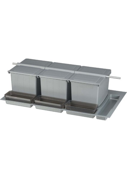 Çekmece Içi Taşıyıcı Ünite 900mm 16+7,5+7,5+16lt Metalik Gri