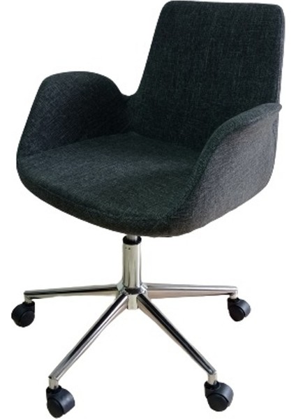 Çalışma Sandalyesi Ofis Koltuğu Döküm Süngerli Krom Yıldız Ayaklı modelleri