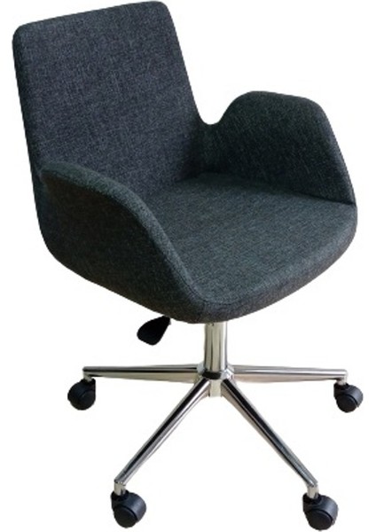 Çalışma Sandalyesi Ofis Koltuğu Döküm Süngerli Krom Yıldız Ayaklı fırsatları