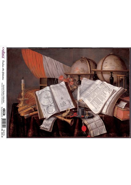 Ab 09 Eskiden Kalma Kitaplar Koleksiyonu Pirinç Dekopaj 30X42