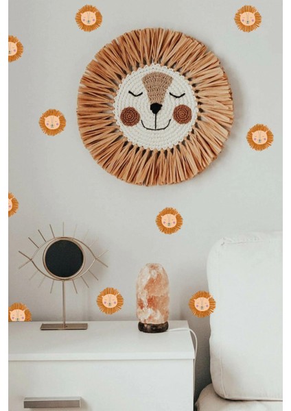 Minik Aslan Yüzü Çocuk Bebek Odası Duvar Sticker