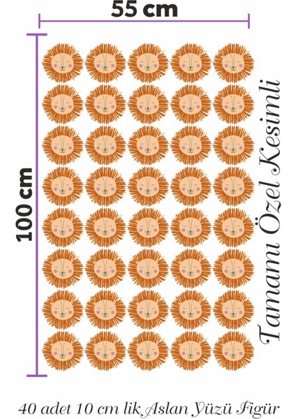 Minik Aslan Yüzü Çocuk Bebek Odası Duvar Sticker fırsatları