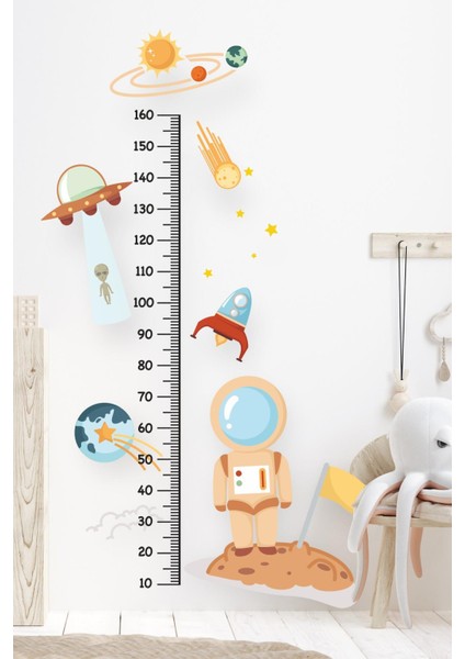 Uzay Figürlü Çocuk Bebek Odası Duvar Sticker Seti