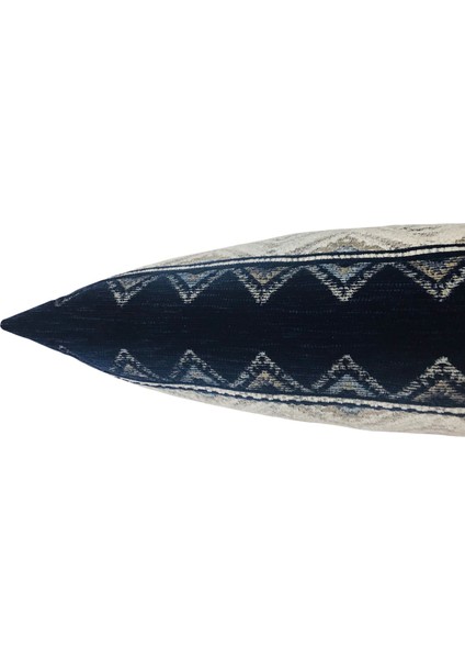 Geometrik Desenli Lacivert-Mavi Kırlent Kılıfı 45CM*45CM