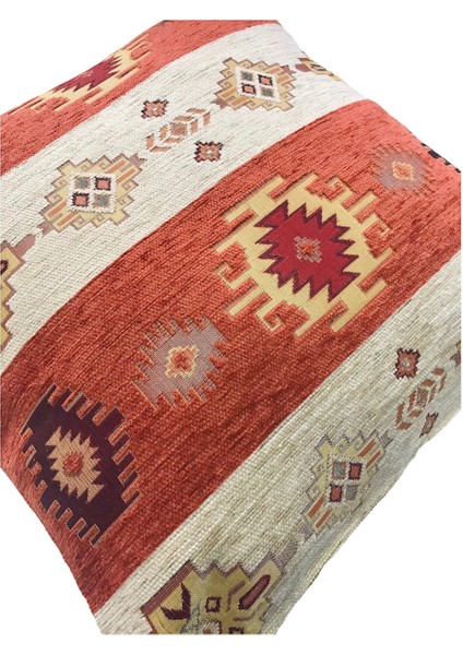 Kilim Desenli Kiremit Kırlent Kılıfı 45CM*45CM