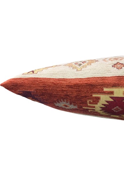 Kilim Desenli Kiremit Kırlent Kılıfı 45CM*45CM