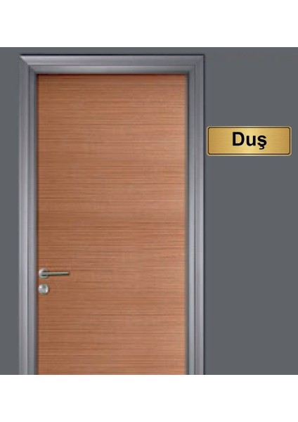 Altın Renk 10x20 Cm Duş Yazılı Metal Yönlendirme Levhası fiyatları