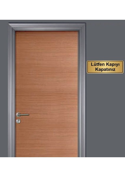 Altın Renk 10x20 Cm Lütfen Kapıyı Kapatınız Yazılı Metal Yönlendirme Levhası fiyatları