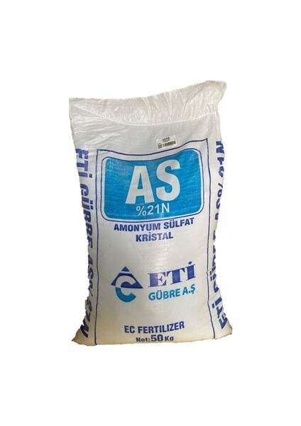Eti Şeker Gübre Amonyüm Sulfat %21 Azot Kükürt Bitki Geliştiren Ağaç Çiçek Üst Çim Gübresi 50 kg