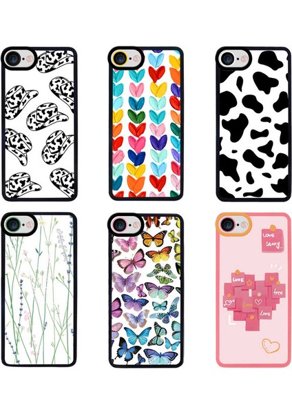 Apple iPhone SE 2022 / iPhone SE 2020 / iPhone 8 / iPhone 7 Kılıf M-Fit Desenli Kapak Cow NO1 Renkli fiyatları