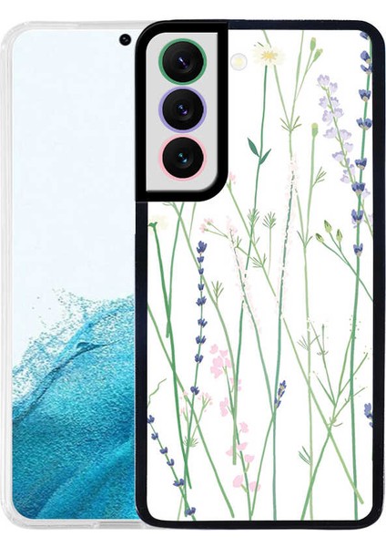 Samsung Galaxy S22 Plus Uyumlu Kılıf M-Fit Çiçek Desenli Kapak Flower NO4 Renkli
