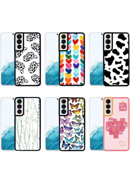 Samsung Galaxy S22 Plus Uyumlu Kılıf M-Fit Çiçek Desenli Kapak Flower NO4 Renkli