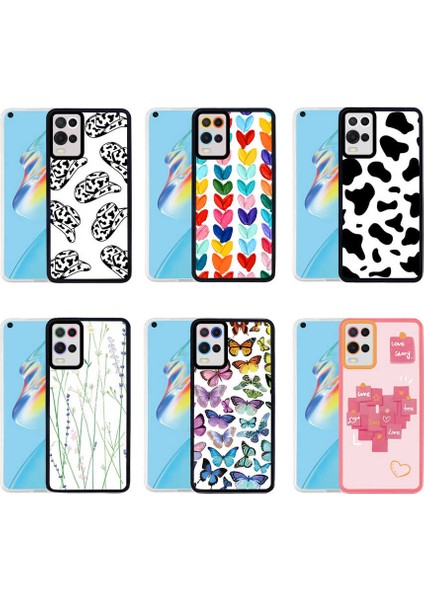 Oppo A54 4G Kılıf M-Fit Aşk Hikayesi Post-it Desenli Kapak Love Story NO2 Renkli