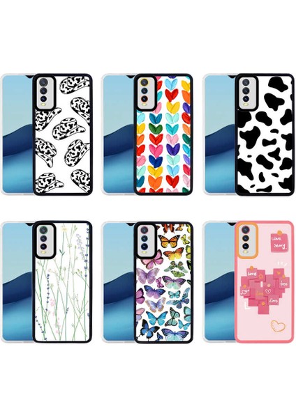Vivo Y11s Kılıf M-Fit Aşk Hikayesi Post-it Desenli Kapak Love Story NO2 Renkli