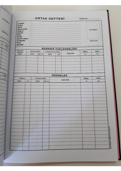 Sulama Kooperatifi Ortak Pay Defteri 200 Sayfa fiyatları