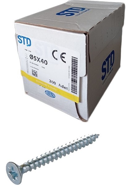 Std 5x40 200 Adet Sunta Vidası