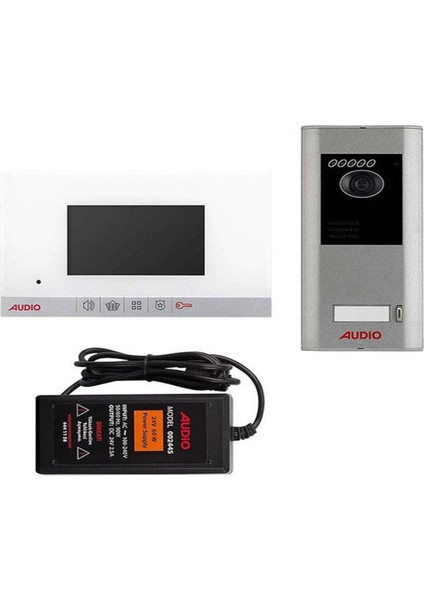 001460 4.3 Inç Beyaz Bus Plus Mekanik Butonlu Görüntülü Villa Set