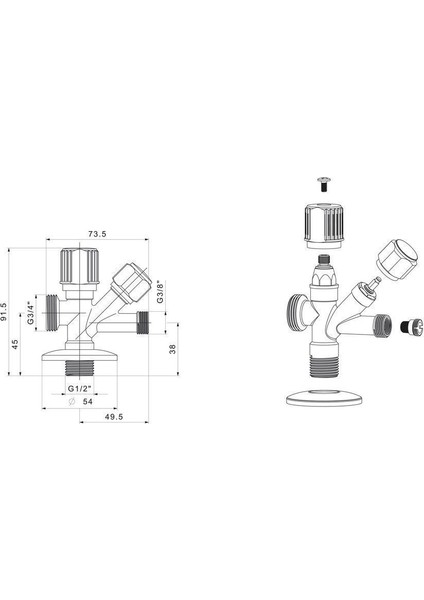 Dual Çatal Musluk 69110 2'Li Set
