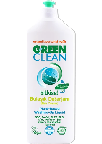 U Green Clean Organik Portakal Yağlı Bitkisel Bulaşık Deterjanı 730 Ml.