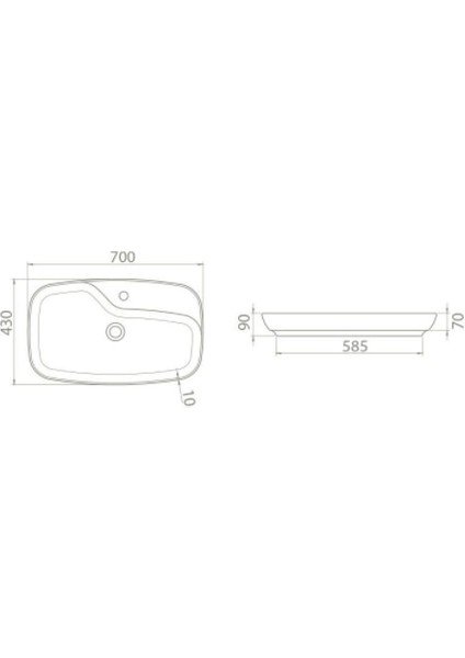 Cerastyle Nova 70 cm Tezgah Üstü Çanak Lavabo 074400 fırsatları