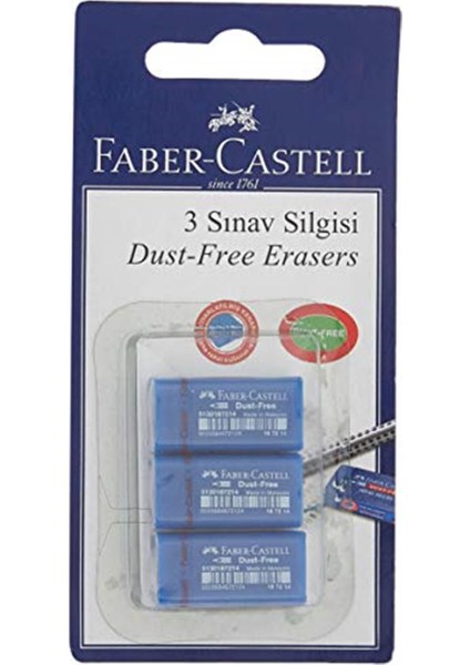 Faber-Castell 5500187214 F.c.bls. 48 Sinav Silgisi 3'lü