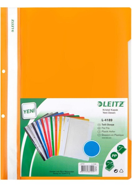 Leitz 4189 Telli Dosya Turuncu 50'li Paket