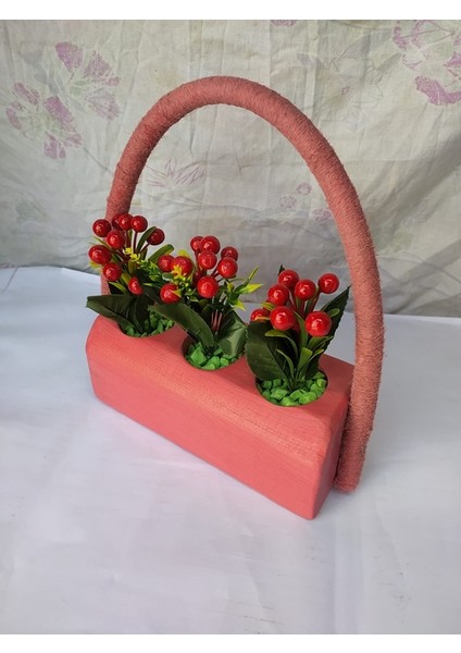 Halatlı Ahşap Meşe Ağacı Pembe Saksıda Yapay Çiçek Kiraz Ağacı Kj fiyatları