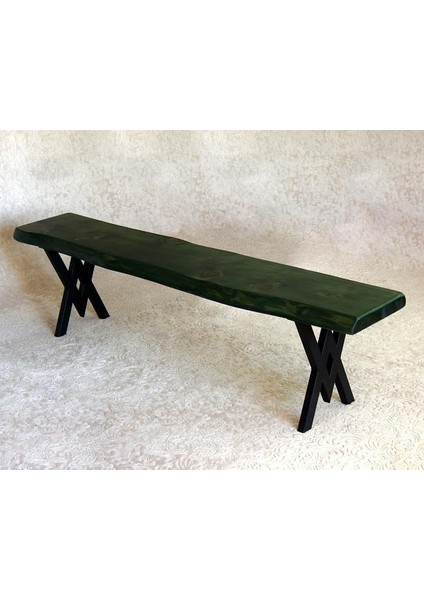 Doğal Ağaç Masif Bank Bench 200 Cm( Metal Ayak )