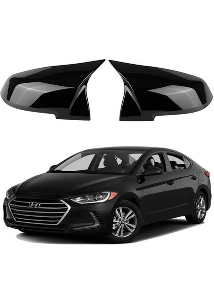 Hyundai Elentra 15-19 Sinyalli Araca Özel Batman Yarasa Ayna Kapağı Pianoblack