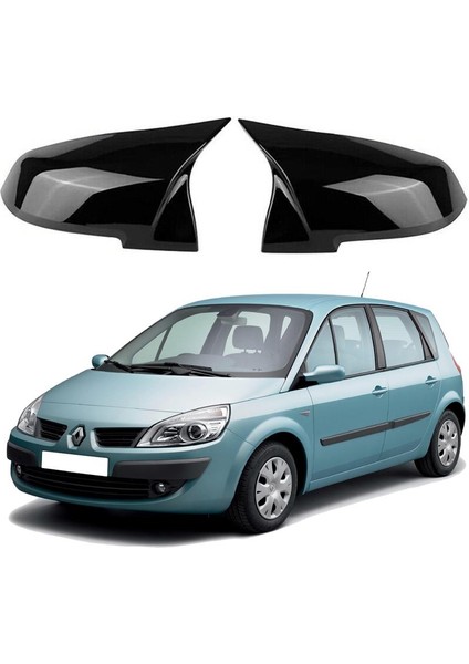 Renault Scenic 2 05-09 Araca Özel Batman Yarasa Ayna Kapağı Pianoblack