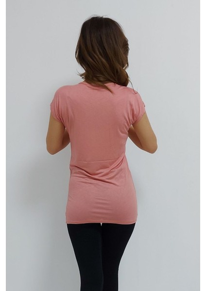 Baskılı Tişört Pudra