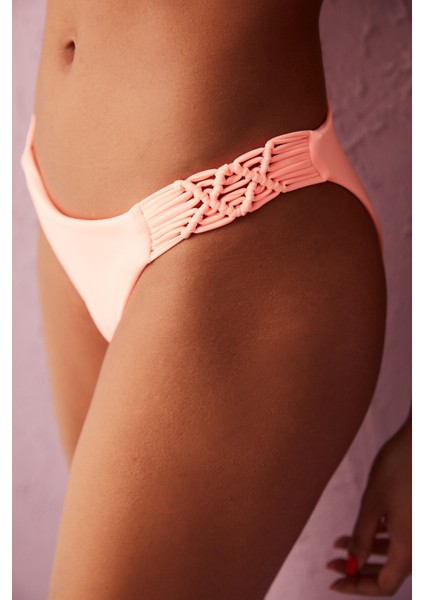 Parlak Turuncu Basic Macrame Bikini Altı
